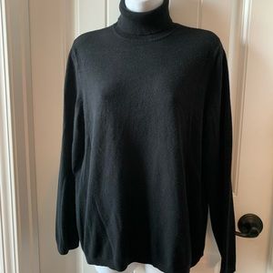 Black stretch turtle beck sweater